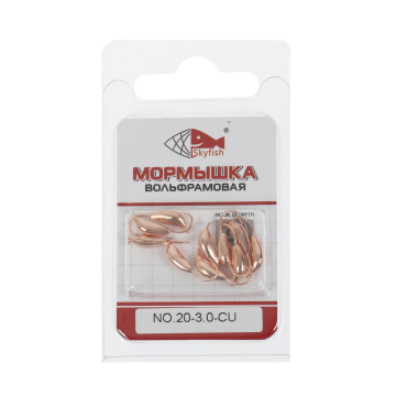 Мормышка вольф. SKYFISH "Рижский банан", медь  №20-3.0-CU